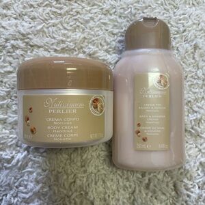 Vintage PERLIER Hazlenut Nutissimum Bath & Shower Cream 8.4 oz & Body Cream 7 oz